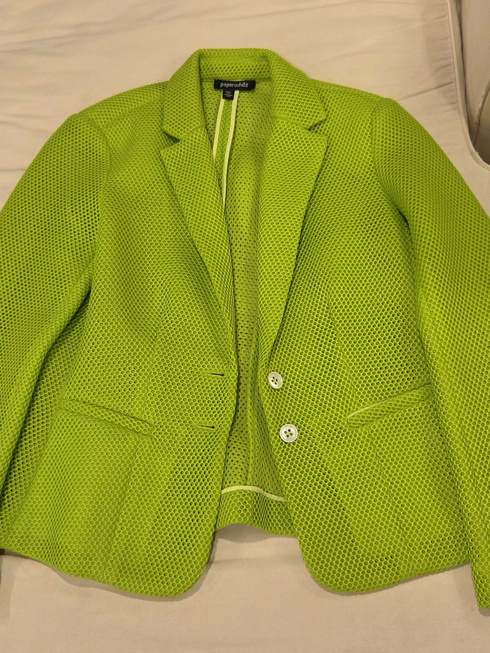Papercutts Women's Lime Green Textured Blazer